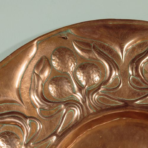 fig 3. Large Arts & Crafts Copper Charger c.1900