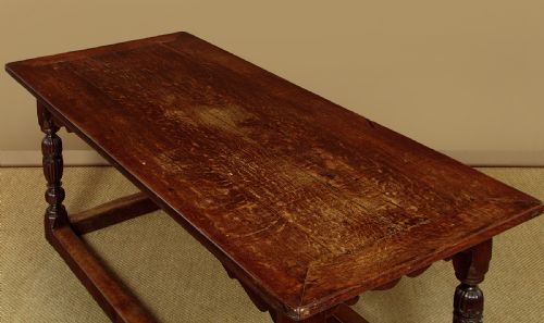 17THC OAK REFECTORY TABLE WITH INLAID FRIEZE - ADDITIONAL PHOTO 3