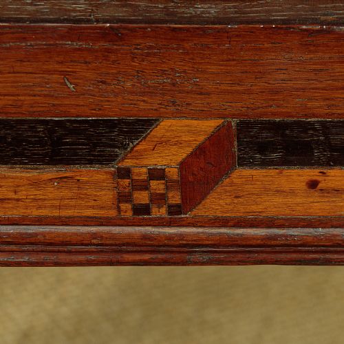 17THC OAK REFECTORY TABLE WITH INLAID FRIEZE - ADDITIONAL PHOTO 7