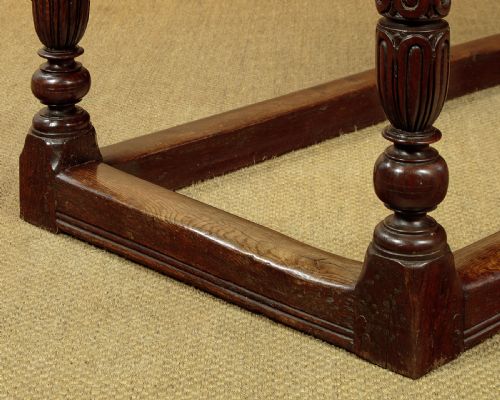 17THC OAK REFECTORY TABLE WITH INLAID FRIEZE - ADDITIONAL PHOTO 9