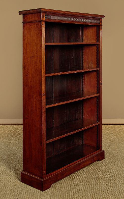 Tall Walnut Open Bookshelves C.1905