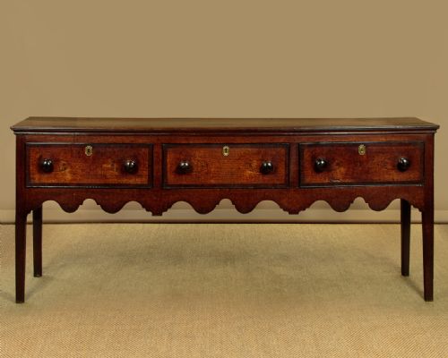 Georgian Oak Open Dresser Base C.1800