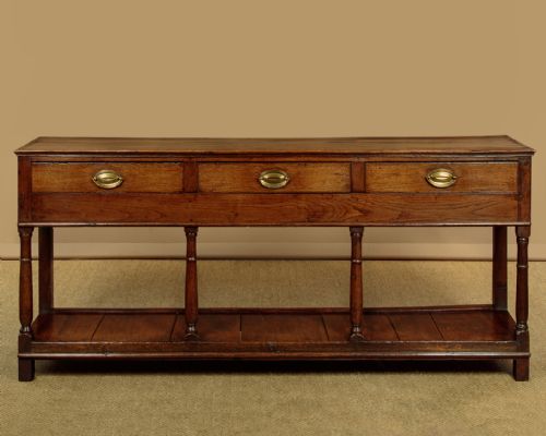 Georgian Oak Welsh Dresser Base with Potboard C.1800
