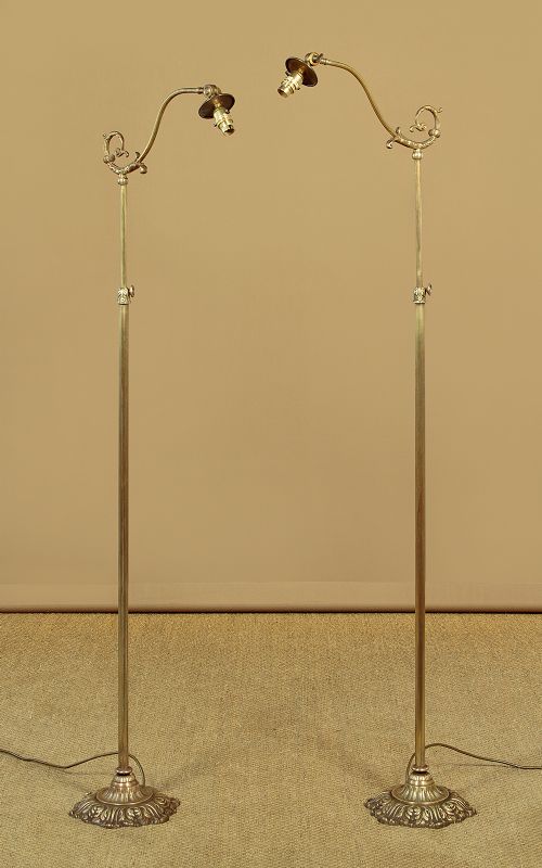 Pair of Brass Floor Lamps C.1930