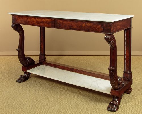 MARBLE TOP CONSOLE TABLE C1840 - ADDITIONAL PHOTO 2