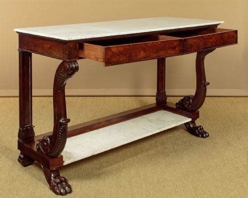 MARBLE TOP CONSOLE TABLE C1840 - ADDITIONAL PHOTO 3