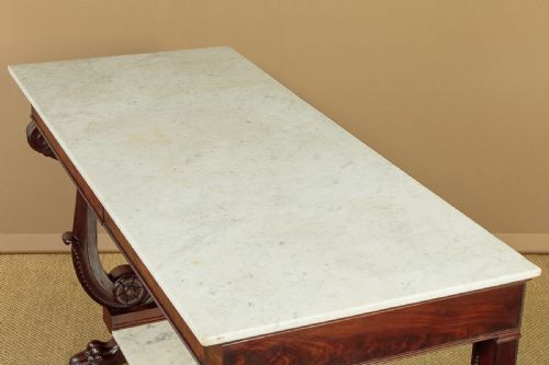 MARBLE TOP CONSOLE TABLE C1840 - ADDITIONAL PHOTO 4