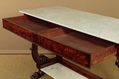 MARBLE TOP CONSOLE TABLE C1840 - ADDITIONAL PHOTO 5