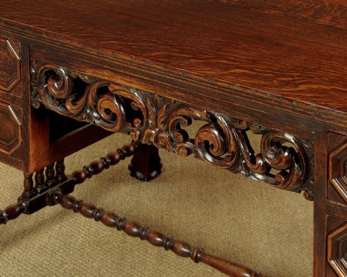 CAROLEAN STYLE OAK DESK C1910 - ADDITIONAL PHOTO 7