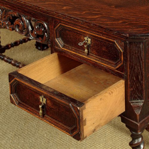 CAROLEAN STYLE OAK DESK C1910 - ADDITIONAL PHOTO 8