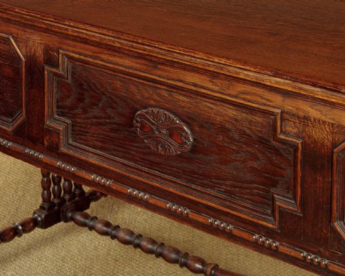 CAROLEAN STYLE OAK DESK C1910 - ADDITIONAL PHOTO 12