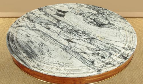 MARBLE TOP GUERIDON CENTRE TABLE WITH BRASS MOUNTED BASE C1830 - ADDITIONAL PHOTO 2