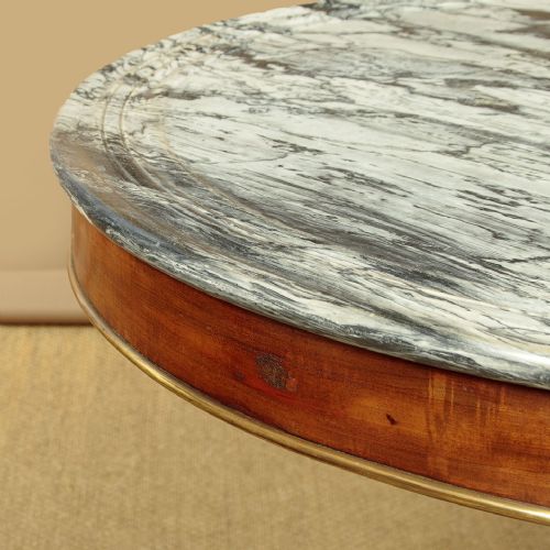 MARBLE TOP GUERIDON CENTRE TABLE WITH BRASS MOUNTED BASE C1830 - ADDITIONAL PHOTO 5