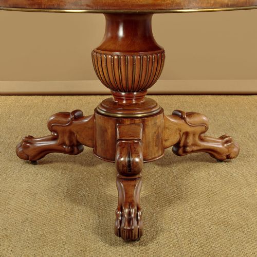 MARBLE TOP GUERIDON CENTRE TABLE WITH BRASS MOUNTED BASE C1830 - ADDITIONAL PHOTO 6