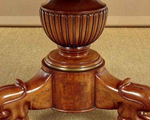 MARBLE TOP GUERIDON CENTRE TABLE WITH BRASS MOUNTED BASE C1830 - ADDITIONAL PHOTO 7
