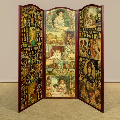 SCRAP WORK FOLDING SCREEN C1890 - ADDITIONAL PHOTO 2