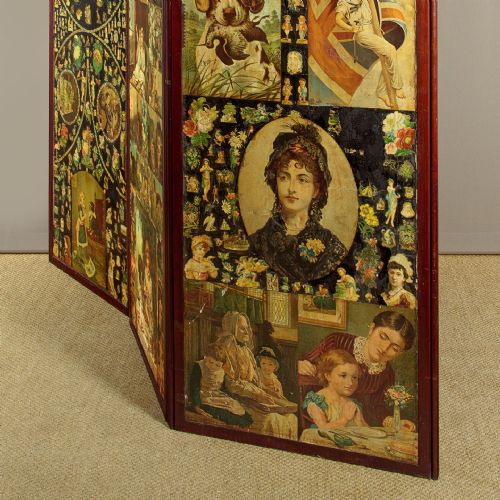 SCRAP WORK FOLDING SCREEN C1890 - ADDITIONAL PHOTO 11