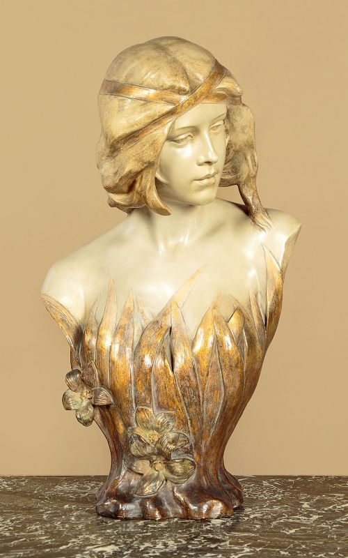 Art Nouveau Bust by Goldscheider C.1900
