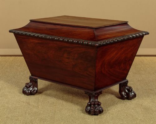 REGENCY MAHOGANY SARCOPHAGUS CELLARETTE C1830 - ADDITIONAL PHOTO 10