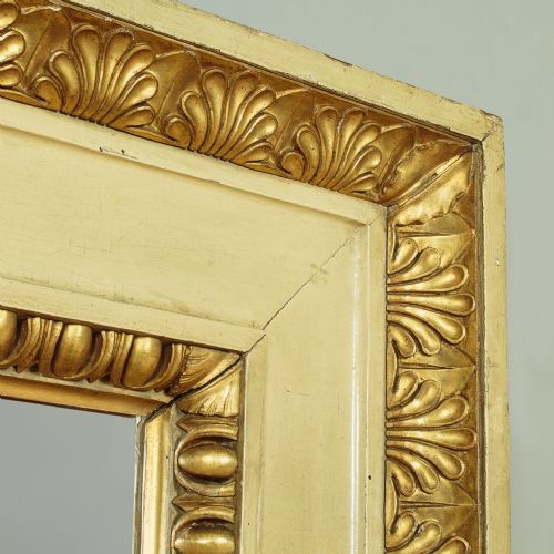 PAINTED GILDED OVERMANTLE MIRROR C1920 - ADDITIONAL PHOTO 4