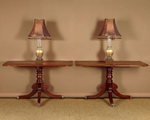 PAIR OF MAHOGANY SIDE TABLES C1820 - ADDITIONAL PHOTO 1