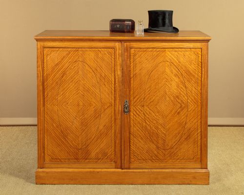 SATINWOOD LINEN PRESS BY WARING GILLOW C1910 - ADDITIONAL PHOTO 1