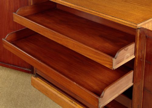 SATINWOOD LINEN PRESS BY WARING GILLOW C1910 - ADDITIONAL PHOTO 7