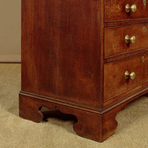 SMALL GEORGIAN OAK BUREAU C1800 - ADDITIONAL PHOTO 10