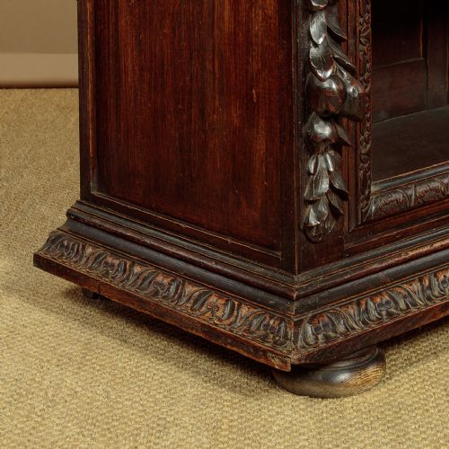 PAIR OF CARVED OAK PIER CABINETS C1880 - ADDITIONAL PHOTO 14