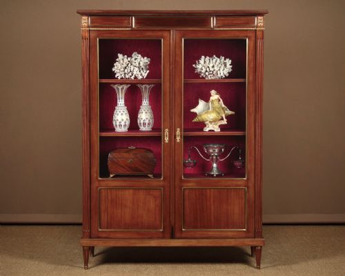 MAHOGANY BRASS MOUNTED VITRINE C1930 - ADDITIONAL PHOTO 1