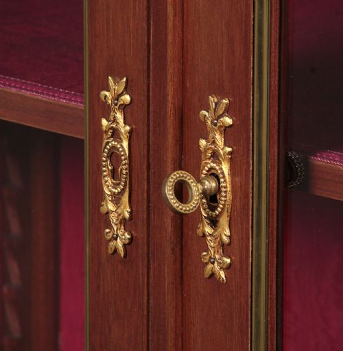 MAHOGANY BRASS MOUNTED VITRINE C1930 - ADDITIONAL PHOTO 5
