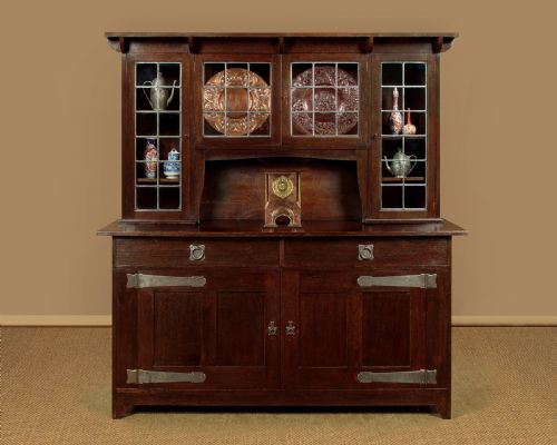ARTS CRAFTS SIDEBOARD BY LIBERTY CO C1907 - ADDITIONAL PHOTO 1