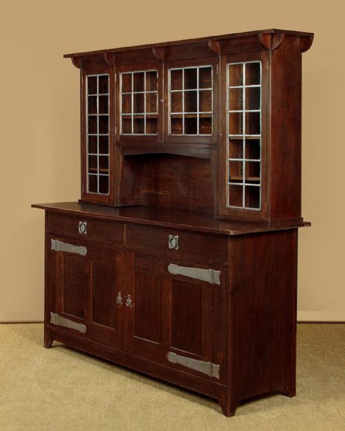 ARTS CRAFTS SIDEBOARD BY LIBERTY CO C1907 - ADDITIONAL PHOTO 3