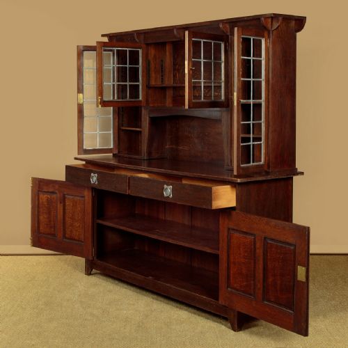 ARTS CRAFTS SIDEBOARD BY LIBERTY CO C1907 - ADDITIONAL PHOTO 4