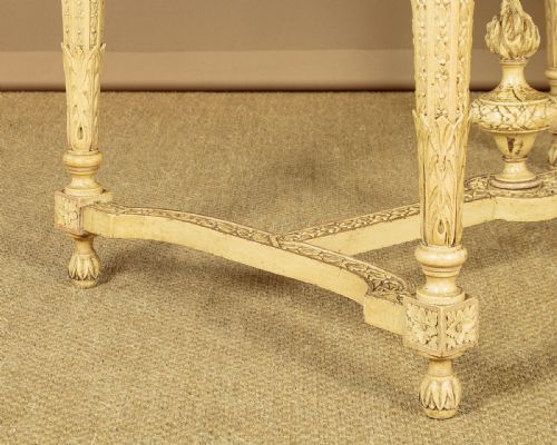 MARBLE TOP CARVED PAINTED CENTRE TABLE C1900 - ADDITIONAL PHOTO 7