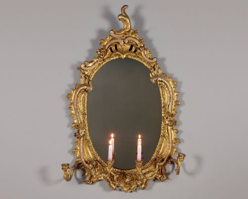 ROCOCO GILDED GIRANDOLE MIRROR C1870 - ADDITIONAL PHOTO 1