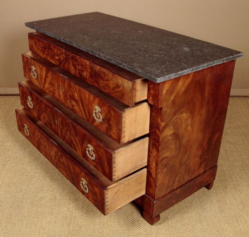 MAHOGANY MARBLE TOP COMMODE C1820 - ADDITIONAL PHOTO 2