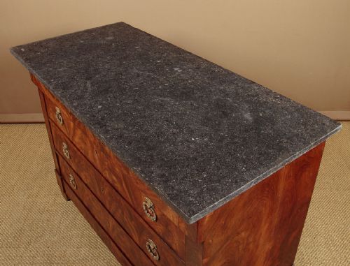 MAHOGANY MARBLE TOP COMMODE C1820 - ADDITIONAL PHOTO 3