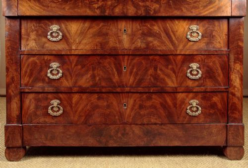 MAHOGANY MARBLE TOP COMMODE C1820 - ADDITIONAL PHOTO 6