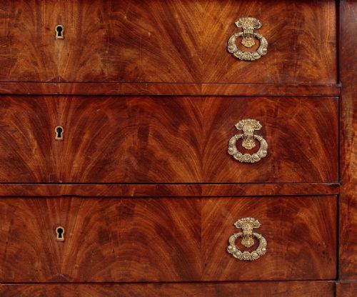 MAHOGANY MARBLE TOP COMMODE C1820 - ADDITIONAL PHOTO 7