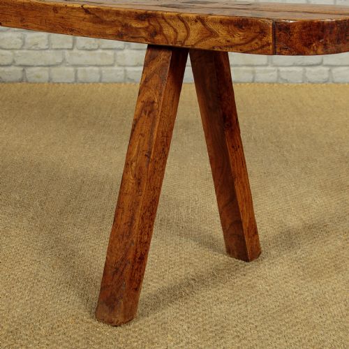 PAIR OF LONG ELM BENCHES C1890 - ADDITIONAL PHOTO 7