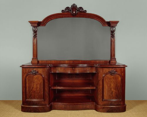 VERY LARGE MAHOGANY PEDESTAL SIDEBOARD C1870 - ADDITIONAL PHOTO 1