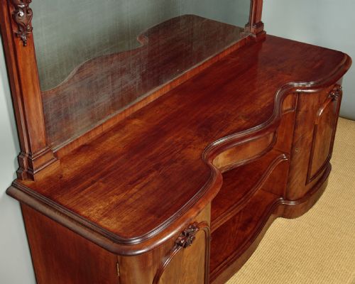 VERY LARGE MAHOGANY PEDESTAL SIDEBOARD C1870 - ADDITIONAL PHOTO 7