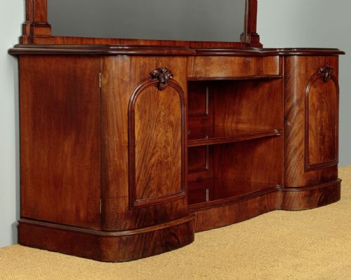 VERY LARGE MAHOGANY PEDESTAL SIDEBOARD C1870 - ADDITIONAL PHOTO 9