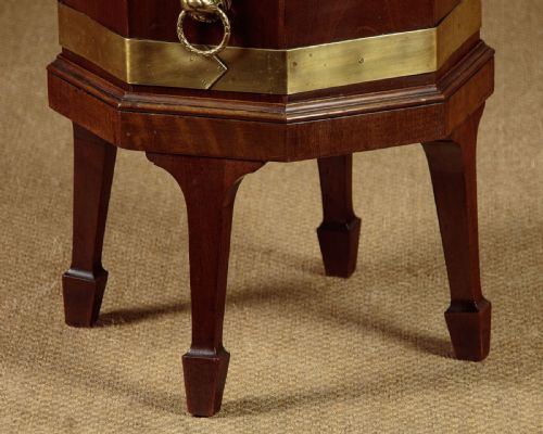 BRASS BOUND CELLARETTE OR JARDINIERE C1920 - ADDITIONAL PHOTO 7