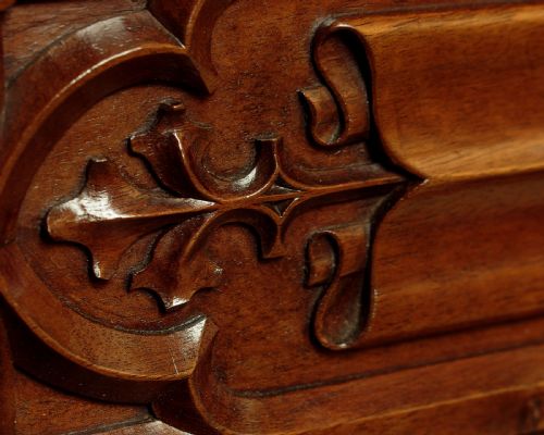 GOTHIC REVIVAL CARVED WALNUT BUFFET C1880 - ADDITIONAL PHOTO 7