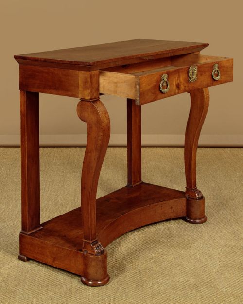SMALL WALNUT CONSOLE TABLE C1840 - ADDITIONAL PHOTO 2