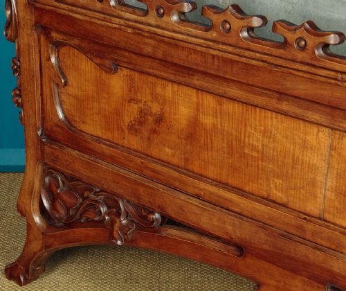 LARGE CARVED WALNUT ART NOUVEAU PLANTER C1890 - ADDITIONAL PHOTO 8