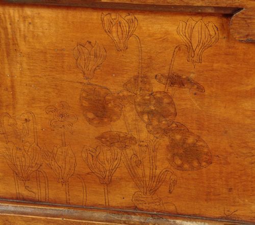 LARGE CARVED WALNUT ART NOUVEAU PLANTER C1890 - ADDITIONAL PHOTO 9
