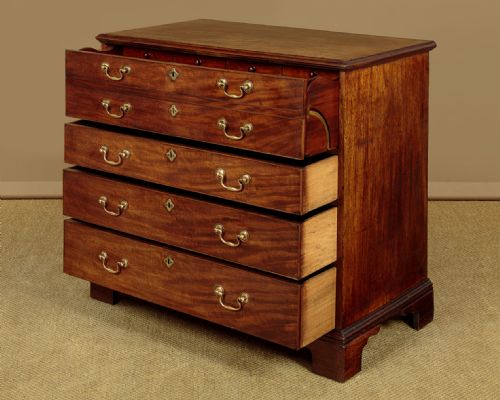 EARLY 19THC MAHOGANY SECRETAIRE BUREAU CHEST OF DRAWERS C1820 - ADDITIONAL PHOTO 4